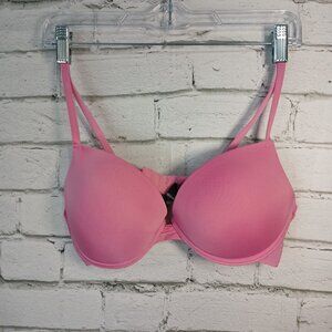 WOMENS STEVE MADDEN PINK PADDED UNDERWIRE BRA SIZE 38C